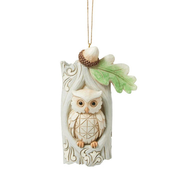 Woodland Owl In Tree Ornament