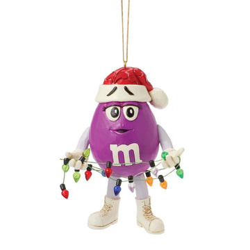 Purple M&M Wrapped In Lights