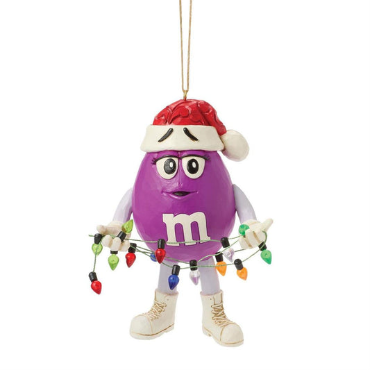 Purple M&M Wrapped In Lights