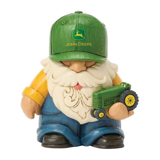 Gnome Holding John Deere Tractor