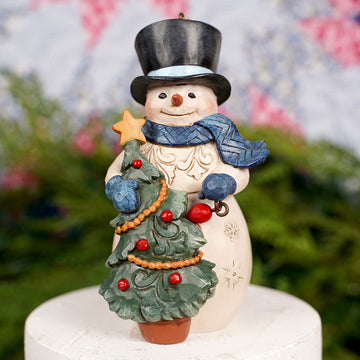 2025 Snowman With Tree Ornament