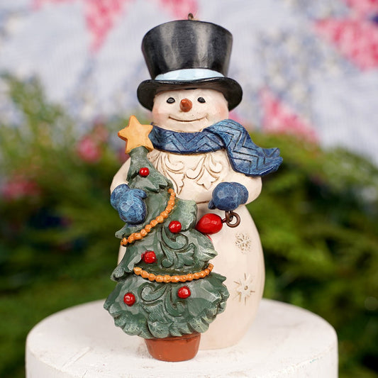 2025 Snowman With Tree Ornament - Christmas Place