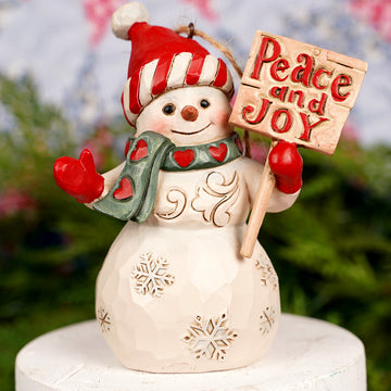 2025 Snowman Peace And Joy Sign Ornament
