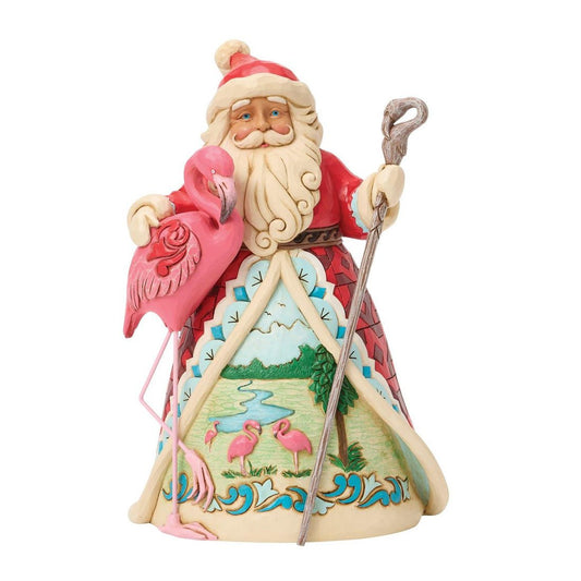 Santa With Flamingo - Christmas Place
