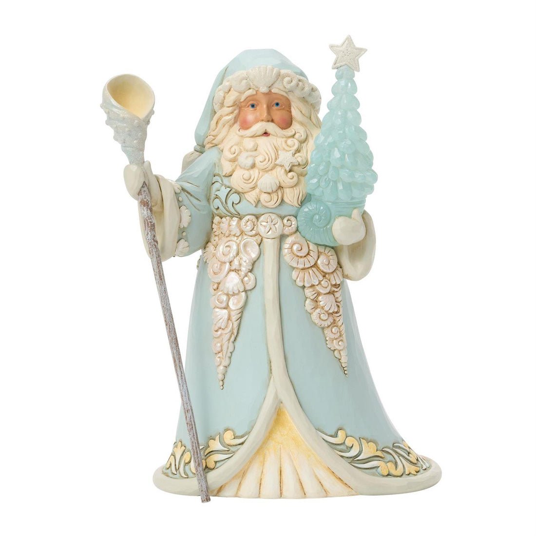 Santa With Sea Glass Tree - Christmas Place