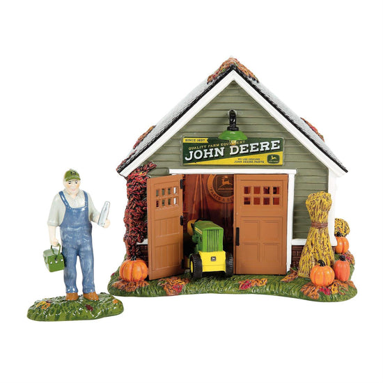 Department 56 John Deere Still Running Set Snow Halloween Village - Christmas Place