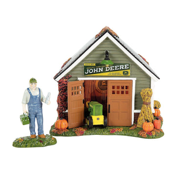 Department 56 John Deere Still Running Set Snow Halloween Village - Christmas Place
