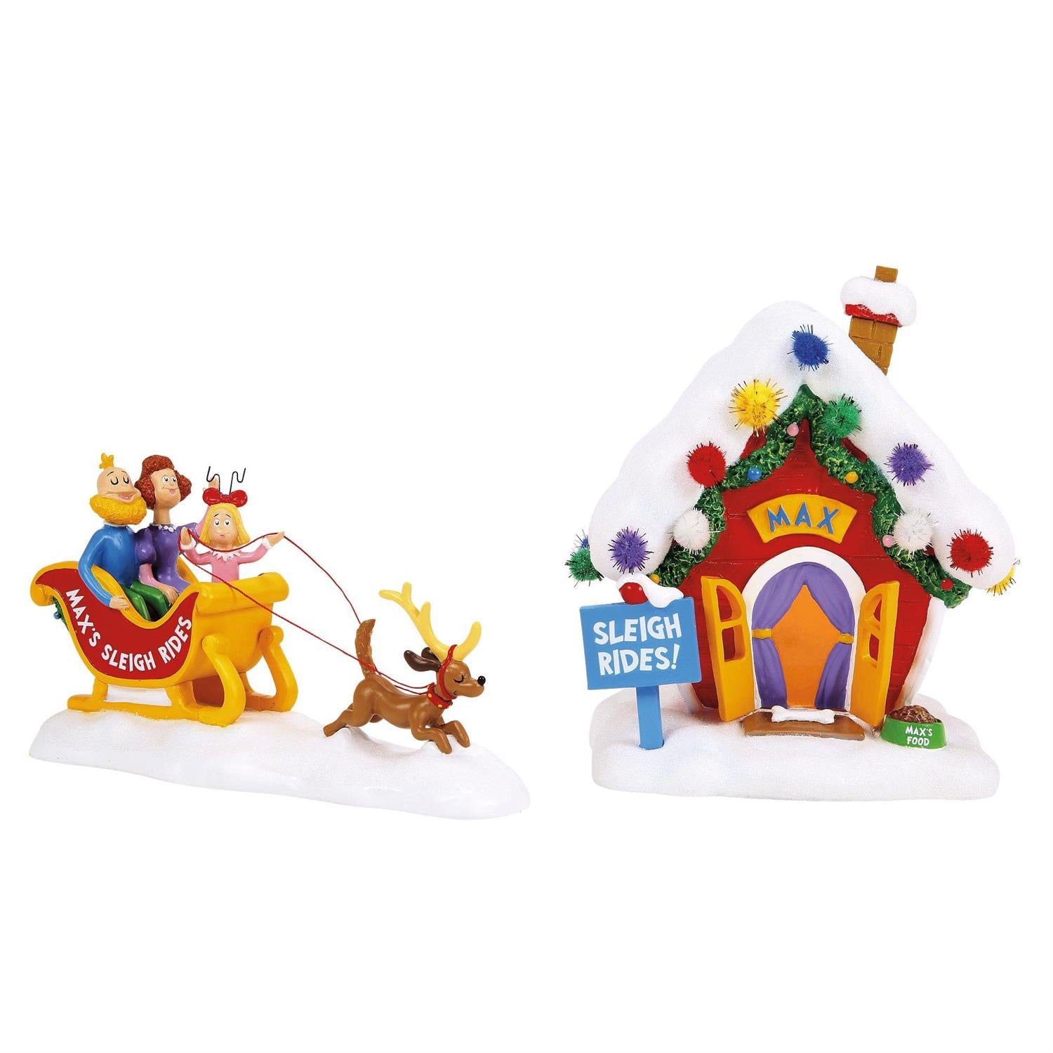 Maxs Sleigh Rides Set of 2 - Christmas Place