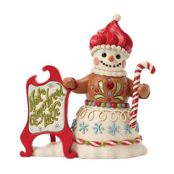 Gingerbread Snowman with Sign - Christmas Place