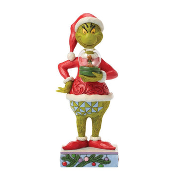 Grinch Holding Dome With Max - Christmas Place