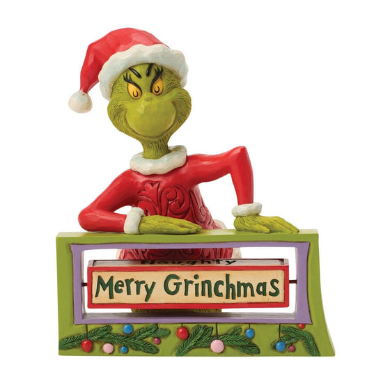 Grinch With Rotating Messages - Christmas Place