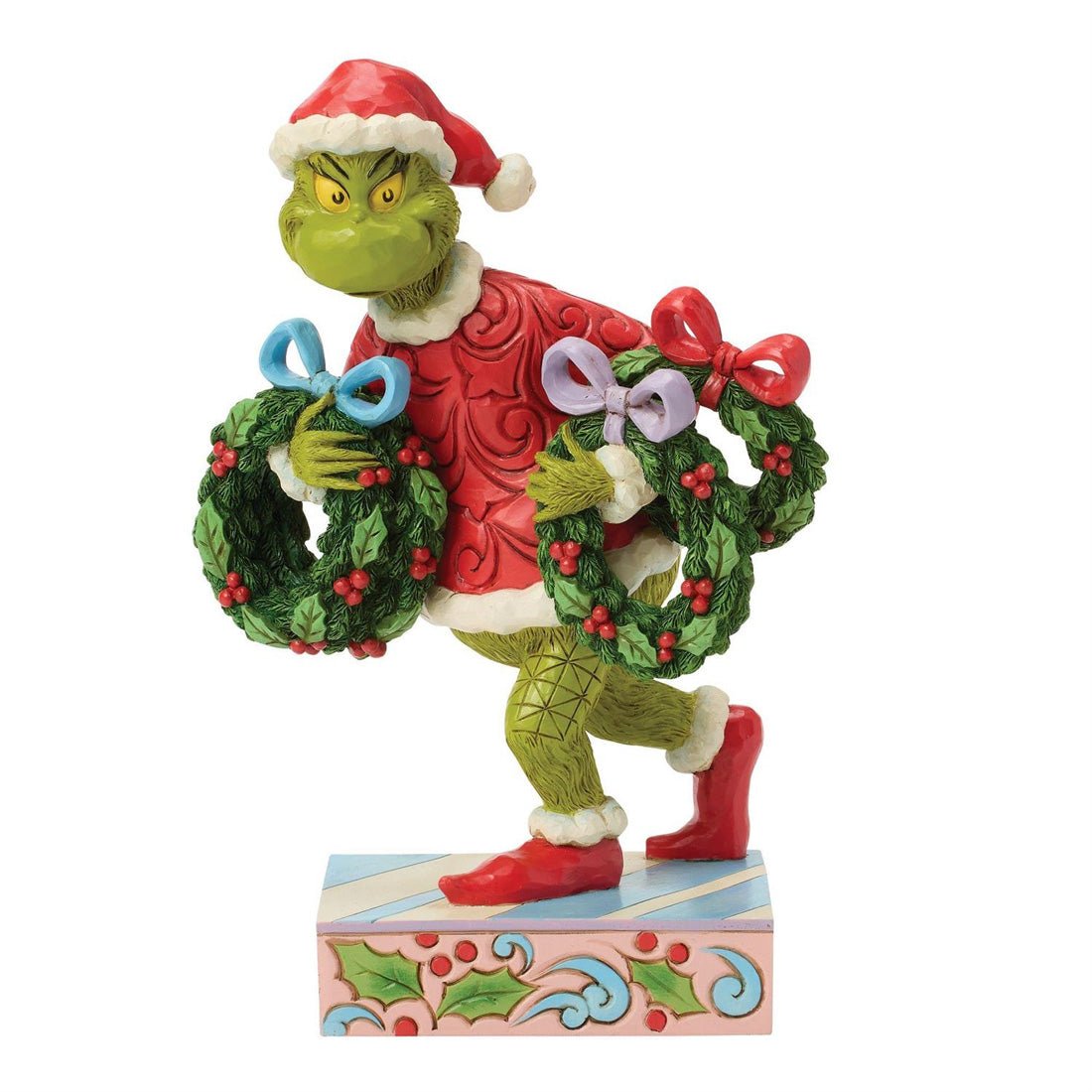 Grinch With Multiple Wreaths - Christmas Place