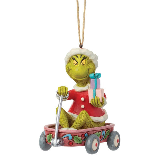 Grinch In Wagon Ornament - Christmas Place