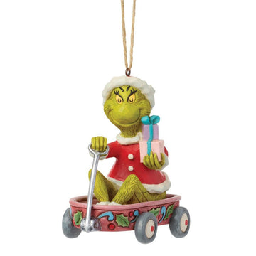 Grinch In Wagon Ornament - Christmas Place