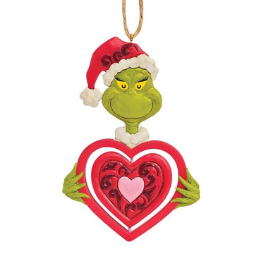 Grinch Rotating Heart Ornament - Christmas Place