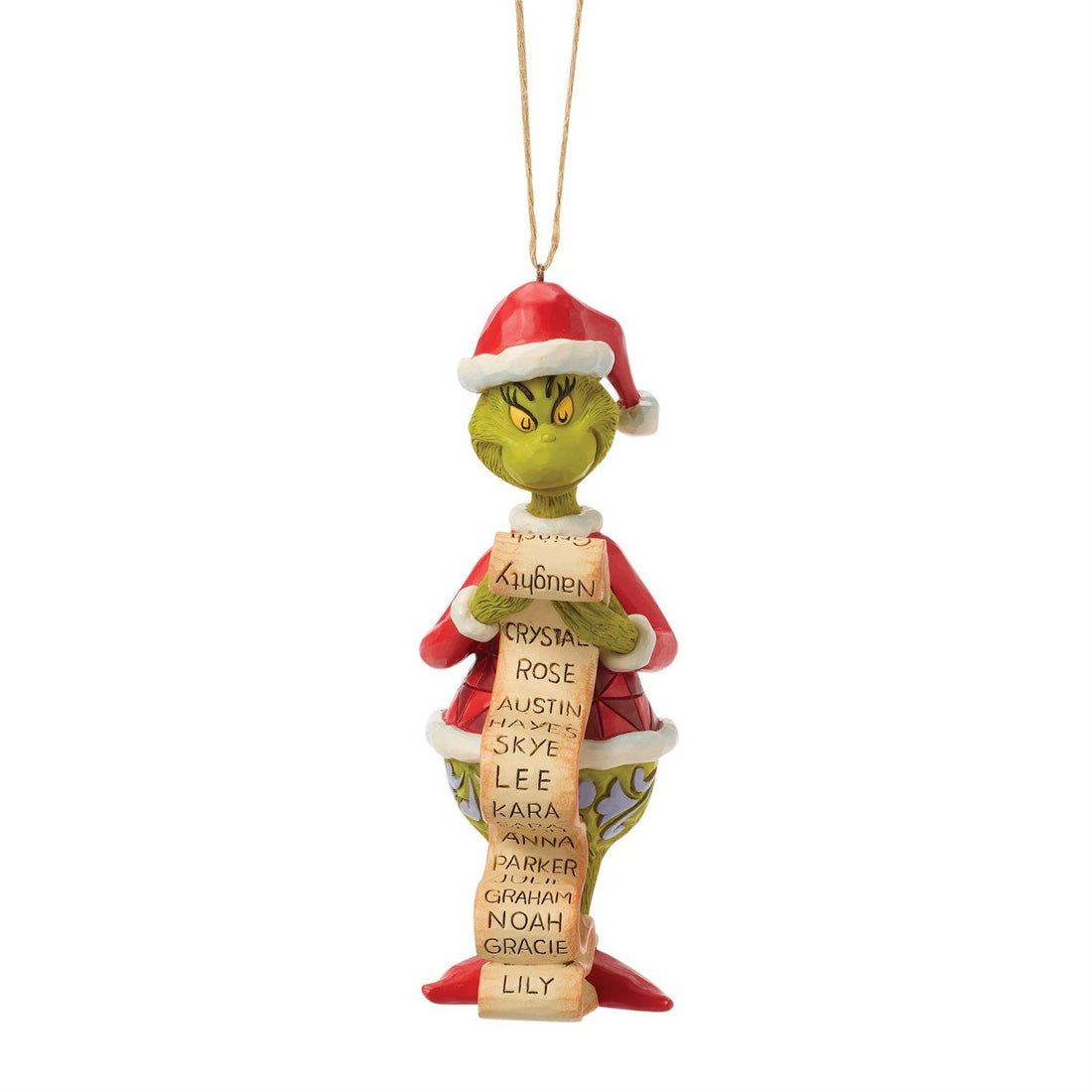 Grinch With List Ornament - Christmas Place