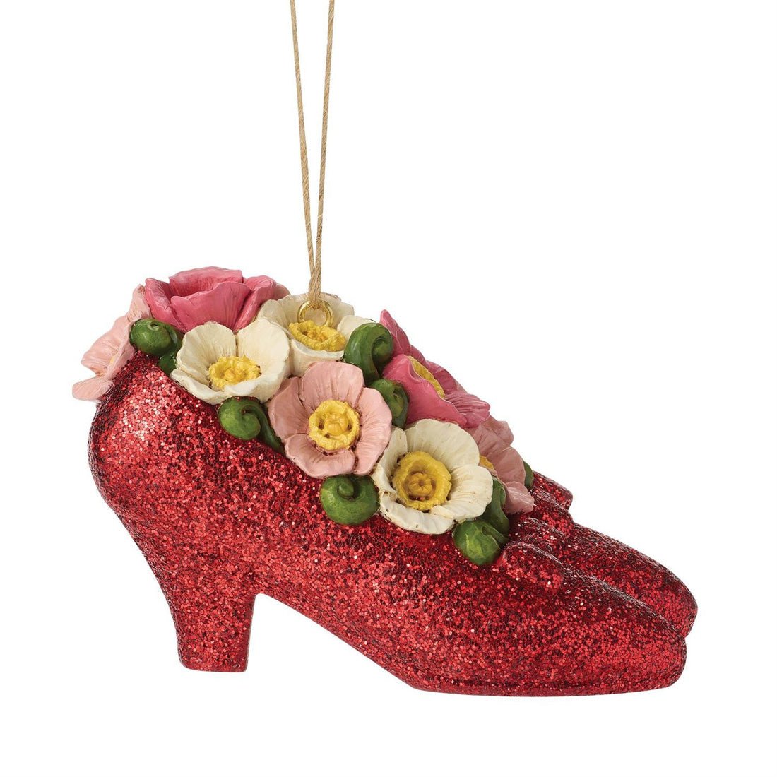 Ruby Slippers With Poppies Ornament - Christmas Place