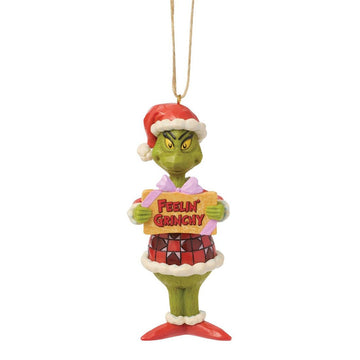 Grinch With Feeling Grinchy Sign Ornament - Christmas Place
