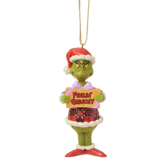 Grinch With Feeling Grinchy Sign Ornament - Christmas Place
