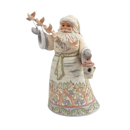 Woodland Santa With Flying Cardinals - Christmas Place