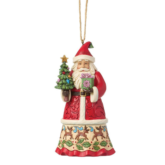 Santa With Gifts Ornament - Christmas Place