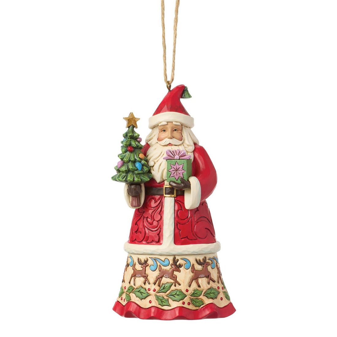 Santa With Gifts Ornament - Christmas Place