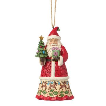 Santa With Gifts Ornament - Christmas Place