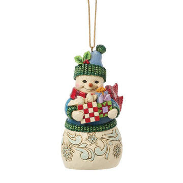 Snowman With Arms Full Ornament - Christmas Place