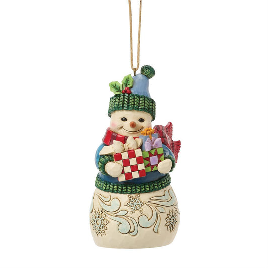 Snowman With Arms Full Ornament