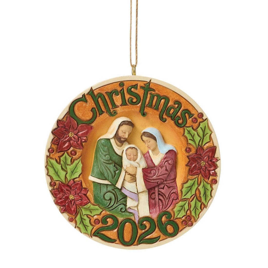 Dated 2026 Holy Family Ornament - Christmas Place