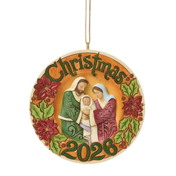 Dated 2026 Holy Family Ornament - Christmas Place