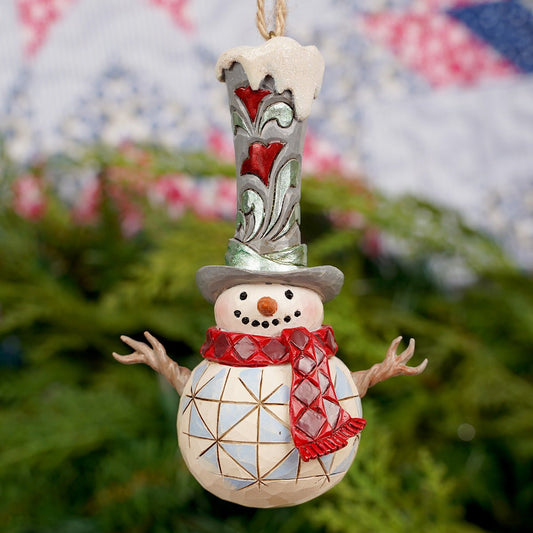 2026 Snowman With Tall Top Hat Ornament - Christmas Place