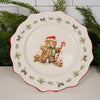 Gingerbread Man Holly Breakfast Plate - Christmas Place