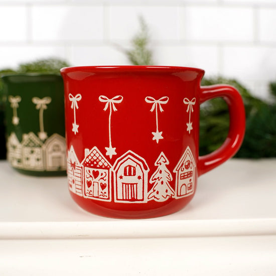 Red Green Village Mug - Christmas Place