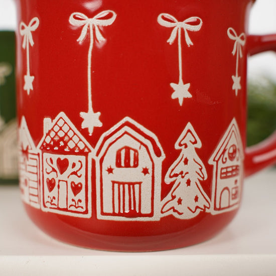 Red Green Village Mug - Christmas Place