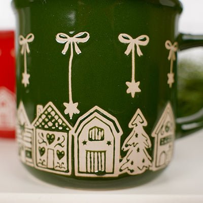 Red Green Village Mug - Christmas Place