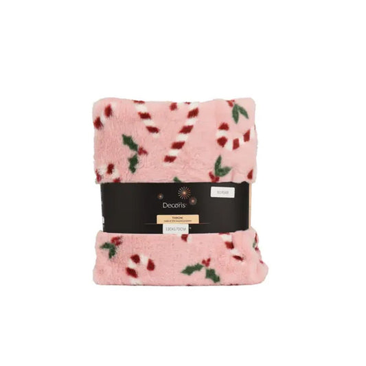 Pink Candy Cane Throw - Christmas Place
