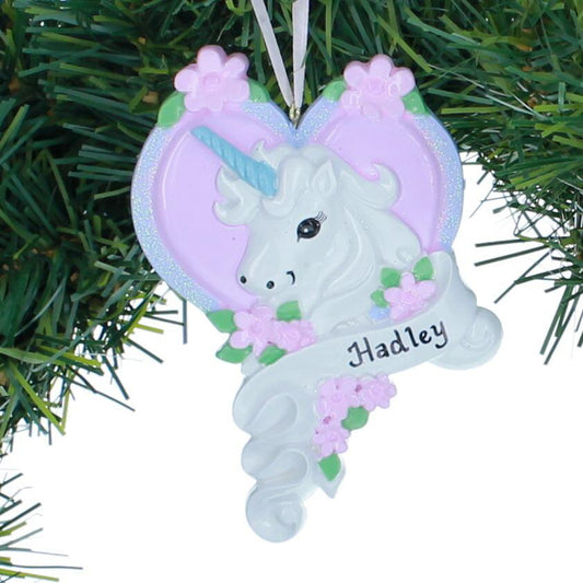 Christmas Pink Heart Christmas Ornament - Christmas Place