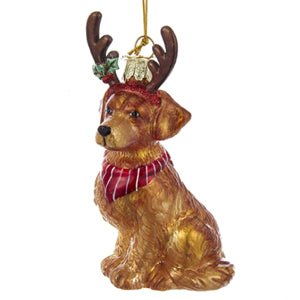 Glass Golden Retriever - Christmas Place