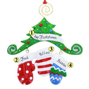 Tree Mitten Family of 3 - Christmas Place