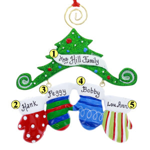 Tree Mitten Family of 4