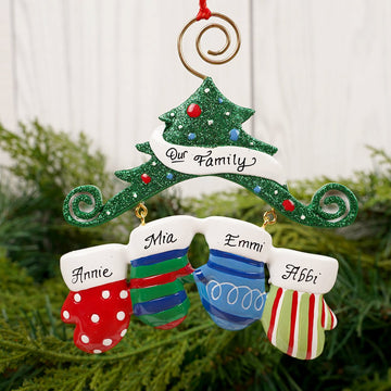 Tree Mitten Family of 4 - Christmas Place