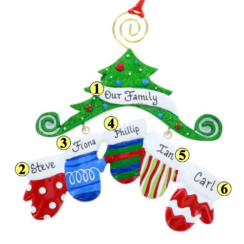 Tree Mitten Family of 5