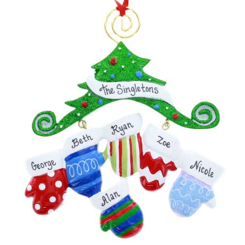 Tree Mitten Family of 6 - Christmas Place