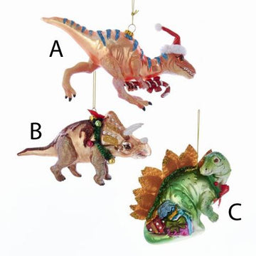 Glass Dinosaur Ornament