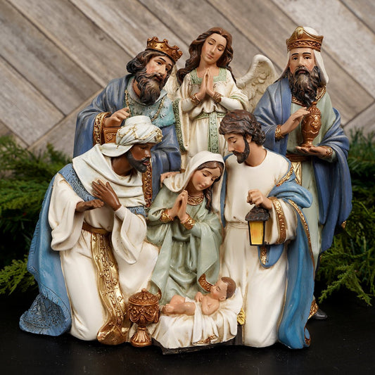 Blue Nativity - Christmas Place