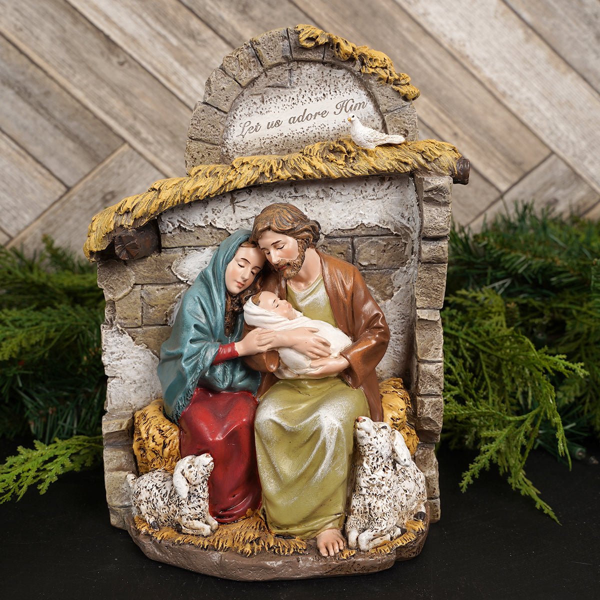 Let Us Adore Him Holy Family - Christmas Place