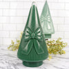 11.8Inch Green Glass Tree With Bow