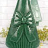 11.8Inch Green Glass Tree With Bow