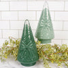 8.8Inch Green Glass Tree With Bow